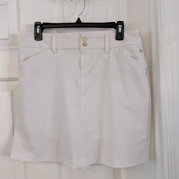 Women’s Lilly Pulitzer Luxletic White Polyester Spandex Athletic Skort Size 8 - Picture 2 of 7